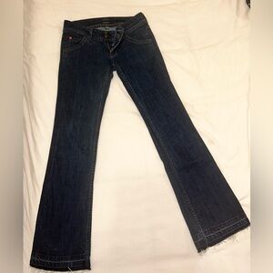 Hudson Jeans Women’s Raw Hem Flare Jeans Low Rise